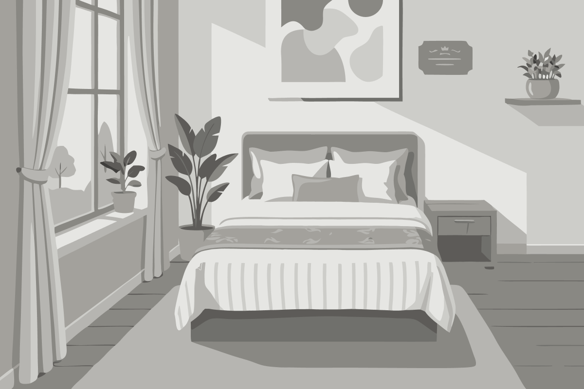 Doppelzimmer mit Gartenblick